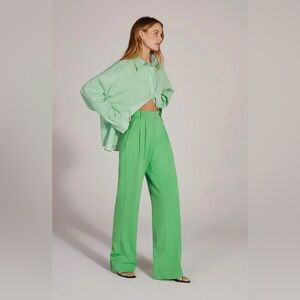 Favorite Daughter The Favorite Pant Pleat Pants In Green House